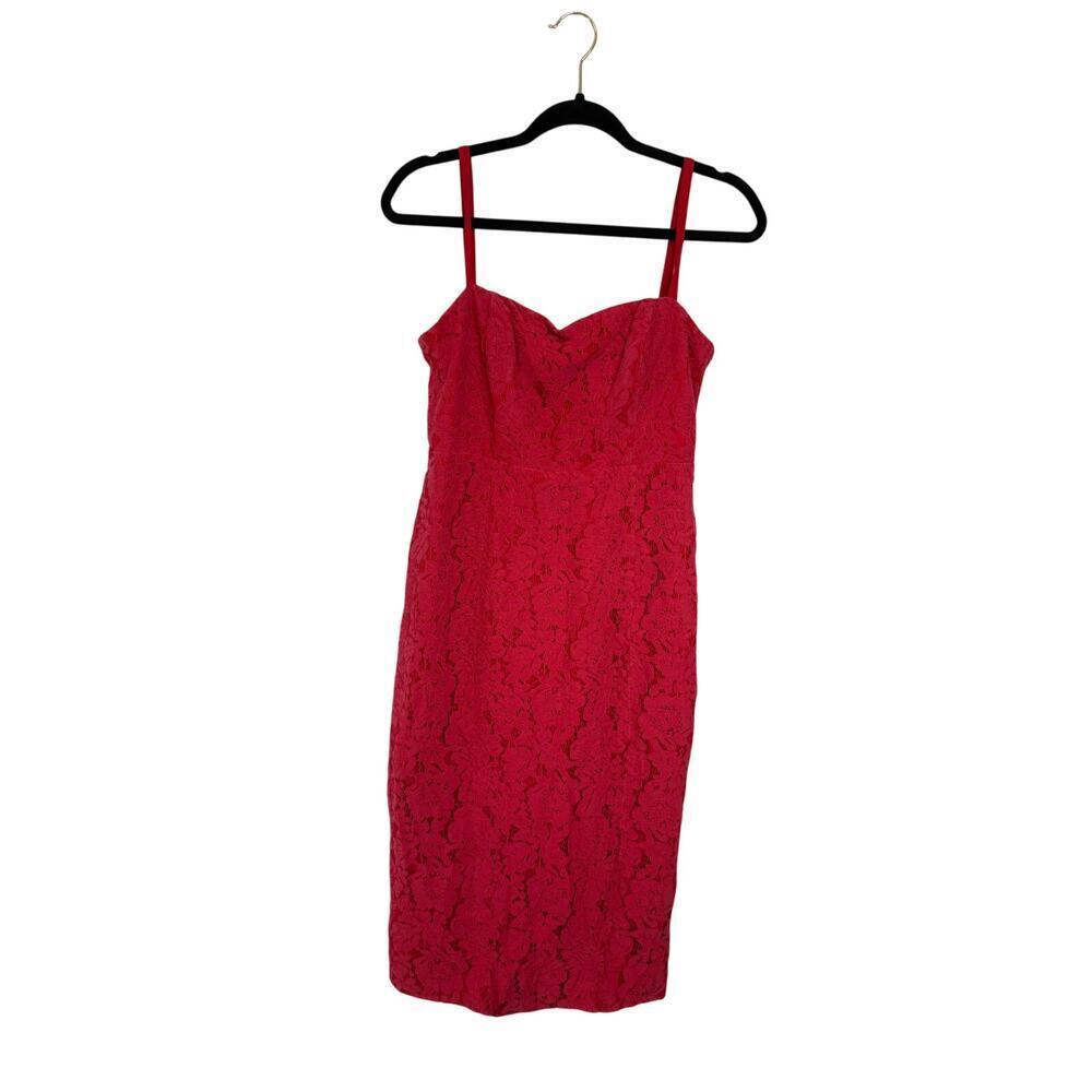 Fame & Partners the Max dress lace red size 8